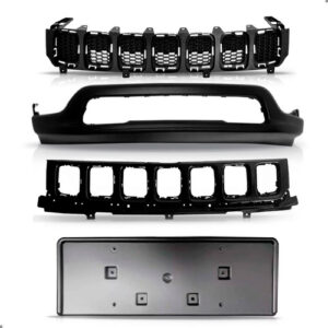 Kit Grade Para Jeep Compass 2017 A 2021 Superior E Inferior Preto