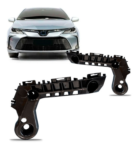 Par Guia Suporte Parachoque Dianteiro Corolla 2020 A 2021