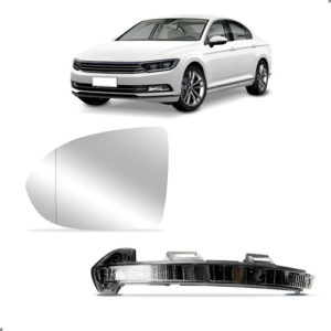 Kit Sinaleira Retrovisor Passat 16 A 2019 Com Lente Esquerdo Preto