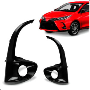 Par Grade Lateral Parachoque Diant. Para Yaris 2023 A 2025 Preto Ambos Lados