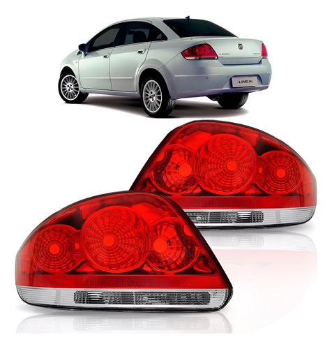Par Sinaleira Traseira Fiat Linea 2008 2009 2010 2011 2012