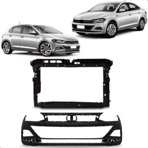 Kit Envolvente Vw Polo 2017 A 2022 Painel Mini Frente 1.0 Preto