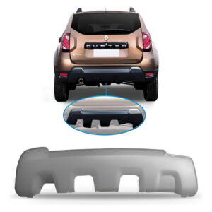 Acabamento Parachoque Traseiro Duster 2015 16 17 2018 Prata Cinza-escuro