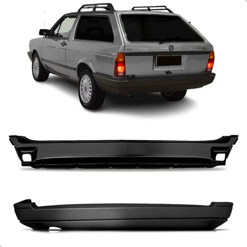 Kit Parachoque Traseiro E Painel Vw Parati 1987 A 1994 Preto