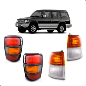 Kit Pajero 1992 93 1994 95 1996 1997 Lanternas E Sinaleiras Ambos Lados Vermelho