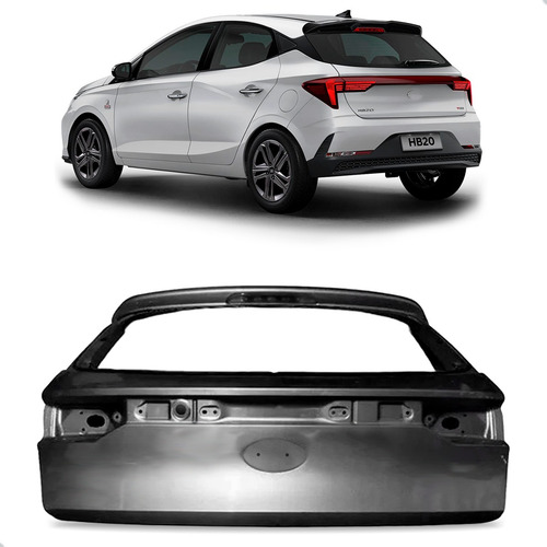 Tampa Porta Malas Para Hyundai Hb20 2023 2024 Hatch Preto