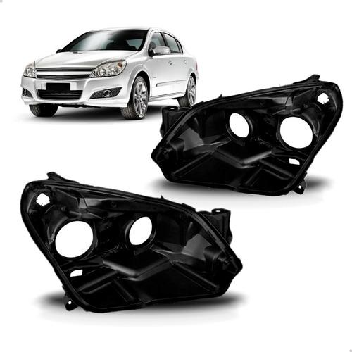 Par Carcaça Farol Vectra 2009 2010 2011