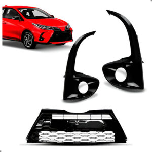 Kit Grades Black Piano Para Yaris 2023 2024 2025 Preto