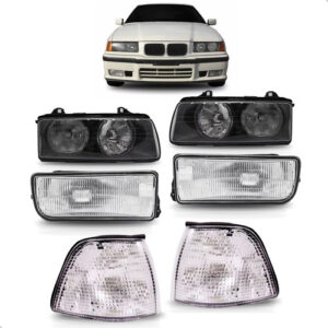 Kit Farol Bmw 1991 A 1997 Mod 320 S3 Com Milhas E Piscas
