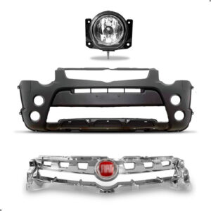 Kit Envolvente E Grade Strada 2013 A 2020 C/ Farol 1a Linha  Preto