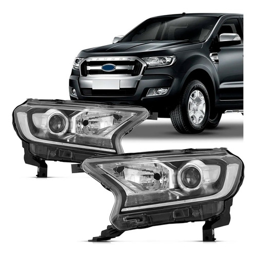 Par Farol Manual / Elétrico Ranger 16 A 19 Sinaleira Cristal