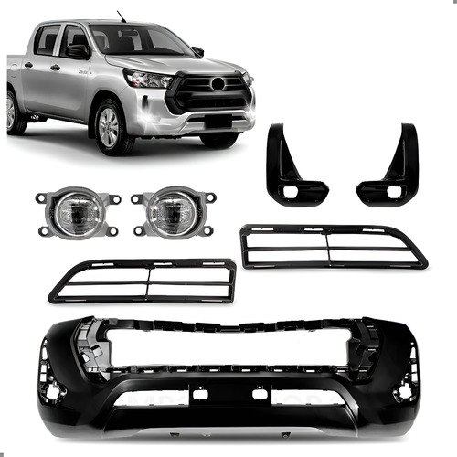 Kit Envolvente Hilux Cabine Dupla 21 A 24 C/milhas 1a Linha Preto