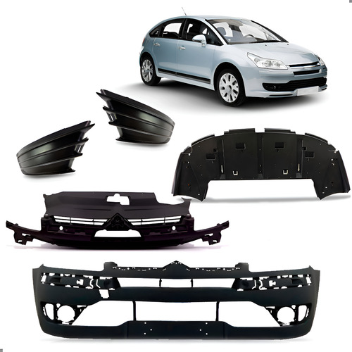 Envolvente Dianteiro Para C4 Pallas 2008 A 2014 1a Linha  Preto