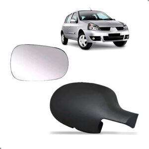 Kit Capa E Lente De Retrovisor Clio 1999 A 2011 Direita Direito