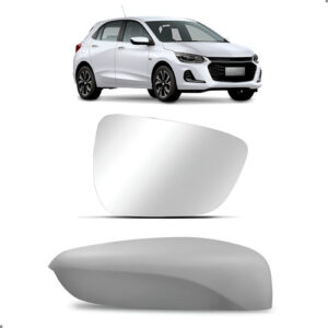 Kit Lente E Capa Retrovisor Para Onix 2020 A 2026 Direita