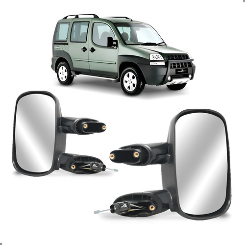 Par Retrovisor Lateral Doblo 2001 A 2021 Com Controle