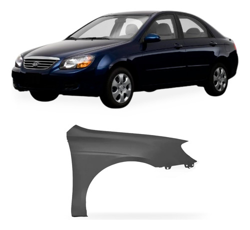 Paralama Cerato 2005 A 2007 Sem Furo Esquerdo