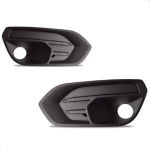 Par Grade Moldura Milha Para Iveco 2020 Até 2023 C/ Furo Preto Ambos Os Lados