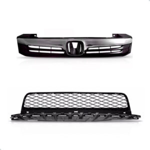 Tela Frontal Para Honda Civic 2012 A 14 Superior + Inferior Preto