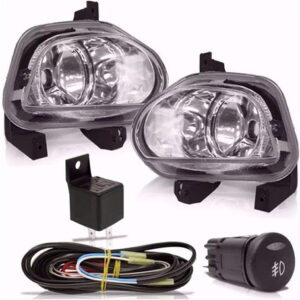 Kit Farol Neblina Milha Auxiliar Fiesta 2003 À 2007 Transparente