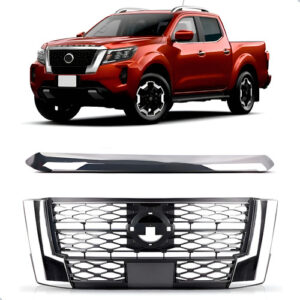 Grade Para Nissan Frontier 2022 2023 Moldura Cromado E Friso Cromado