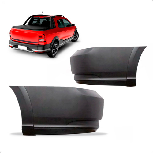 Kit Polaina Traseiro Para Vw Saveiro G7 2016 A 2023