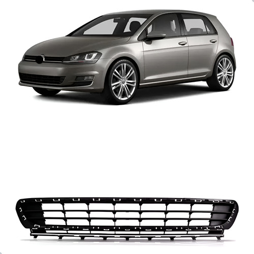 Grade Central Inferior Golf 2014 A 2017 Sem Moldura 1a Linha - Preto