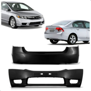 Kit Envolvente Dianteiro E Traseiro New Civic 2009 2010 2011 Preto