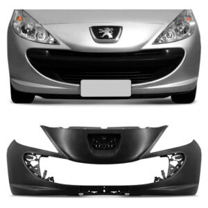 Parachoque Dianteiro Peugeot 207 2012 A 2016 Preto S/ Furo