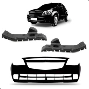 Envolvente Dianteiro Para Agile 2009 A 2014 Guias 1a Linha  Preto