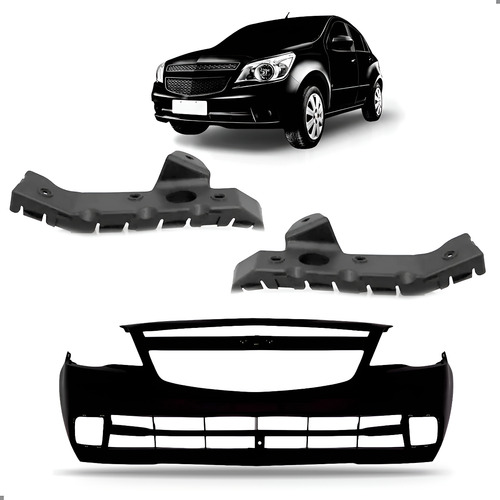 Envolvente Dianteiro Para Agile 2009 A 2014 Guias 1a Linha  Preto