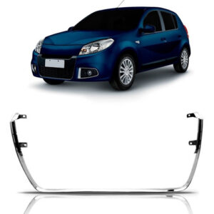 Moldura Grade Parachoque  Sandero 2012 2013 2014 Cromado