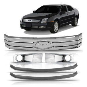 Kit Grades Fusion 06 07 08 09 Cromada + 2 Frisos + Moldura