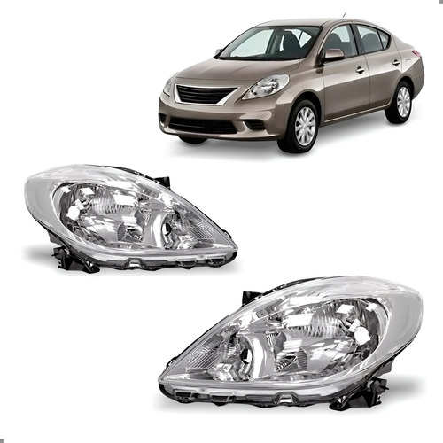 Par Farol Manual Para Versa 2011 2012 2013 2014 Ambos Lados