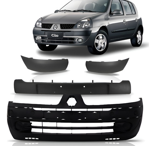 Parachoque Dianteiro Clio 2003/2005 1a Linha Novo Preto