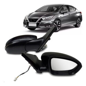 Par Retrovisor Sentra 22 A 2024 Preto Elétrico Com Sinaleira