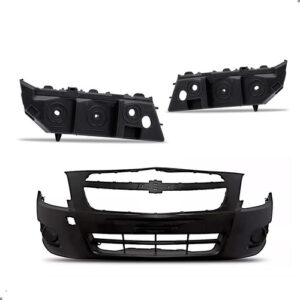Kit Parachoque Dianteiro Para Cobalt 2012 A 2016 E Par Guias Preto