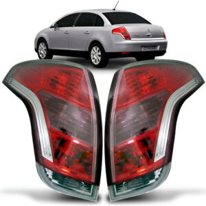 Par Sinaleira Traseira Citroen C4 Pallas 08 A 13 Sedan Vermelho