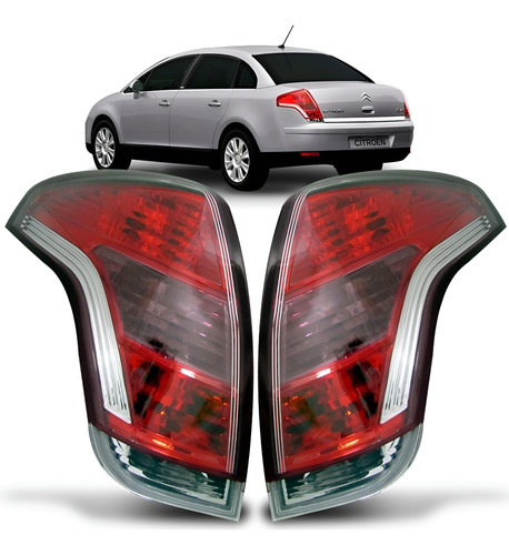 Par Sinaleira Traseira Citroen C4 Pallas 08 A 13 Sedan Vermelho