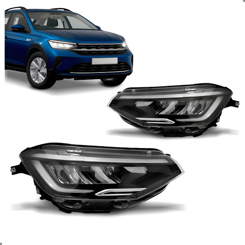Par Farol Para Nivus 2020 2021 A 2024 Full Led Com Reator Ambos Lados