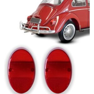 Par Lente Lanterna Traseira Fusca 1200/1300 Rubi Vermelho