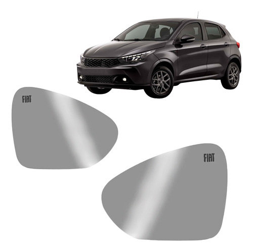 Par Lente De Retrovisor Para Argo 2017 A 2025 Com Logo