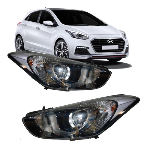 Par Farol Para Hyundai I30 2013 2014 2015 Direito E Esquerdo