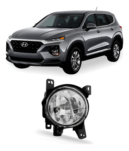 Farol Milha Santa Fe 2010 A 2013 Esquerdo