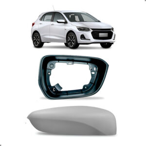 Kit Capa Retrovisor Para Onix 2020 A 2025 Moldura Direita Preto