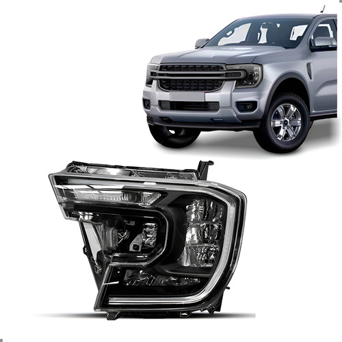 Farol Full Led Para Ranger 24 25 Com Reator 8 Pinos 1ª Linha - Esquerdo/motorista