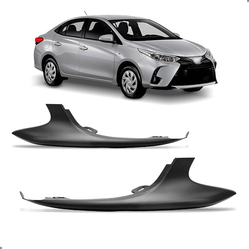 Par Moldura Inferior Parachoque Diant Para Yaris 2023 A 2025