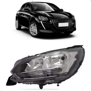 Farol Para Peugeot 208 2020 A 2024 3 Furos 1ª Linha Esquerdo/motorista