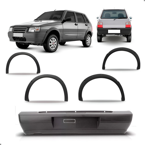 Kit Parachoque Para Uno Way 2006 2007 2008 2009 2010 A 2013