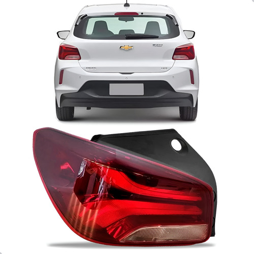 Lanterna Traseira Onix Hatch 2020 A 2025 1ª Linha Esquerdo/motorista Vermelho